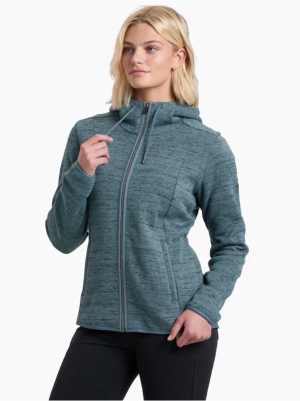 Kuhl Women’s Full-Zip Hooded Jacket - Teal Green Marled